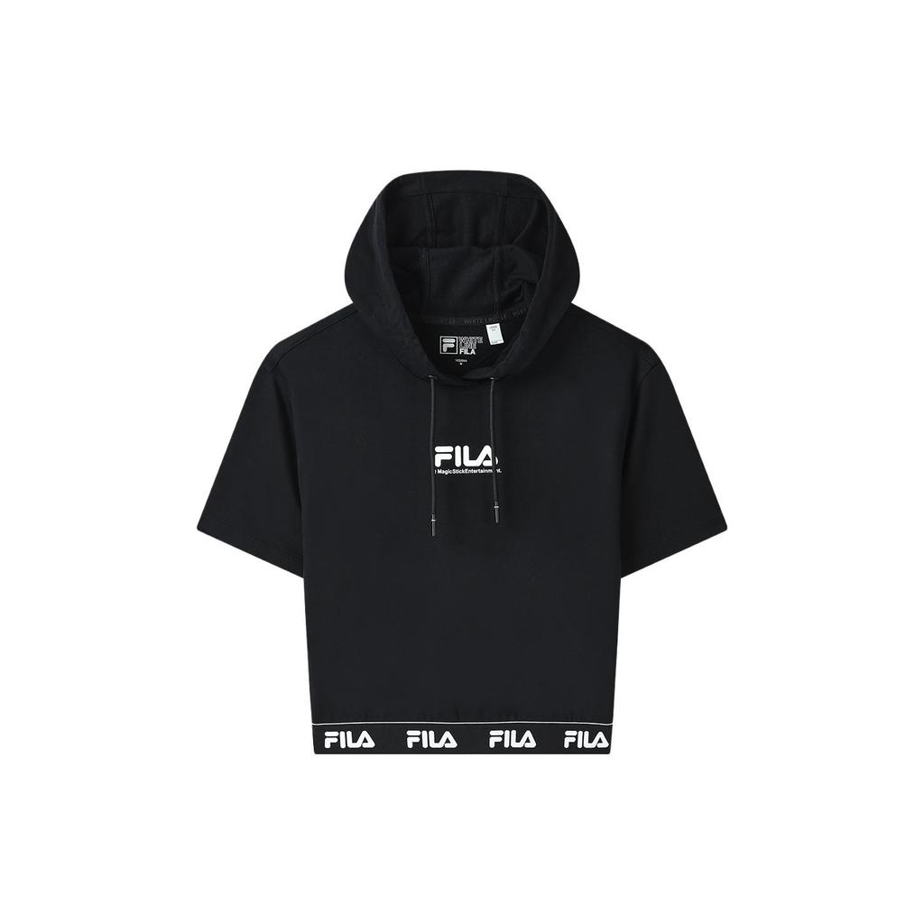 New FILA X Magic Stick SS23 Set In Sleeve T Shirt Women's Black F11W329112F-BK
