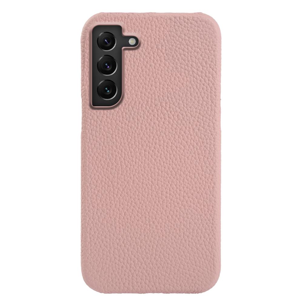 For Samsung Galaxy S22 5G Litchi Texture Magnetic Phone Case Anti-scratch Genuine Cow Leather+PC Cover