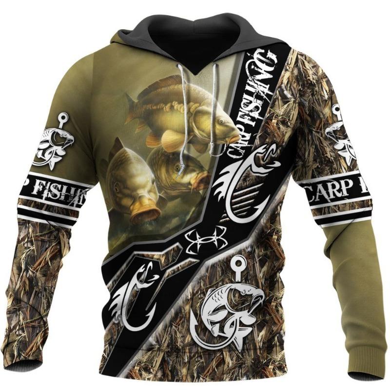 Fashion Men Hoodie Cool Carp Fishing 3D Printed Harajuku Sweatshirt Unisex Casual Pullover hoodies sudadera hombre
