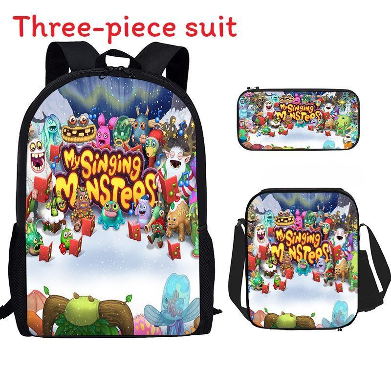 Singing My Monsters Childrens School Bag Three Piece Suit Suitable Gift For