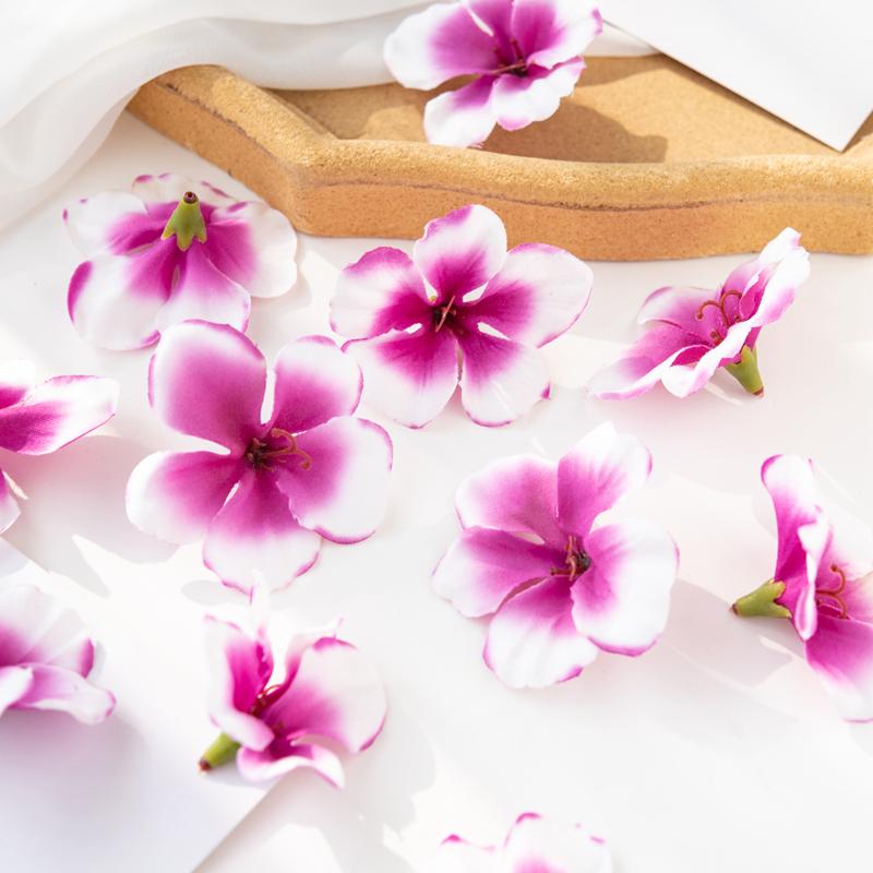 30/50Pcs Multicolor Artificial Flowers Diy Scrapbooks Box Festival Wreath Craft Party Home Wedding Decorations Fake Silk Cherry