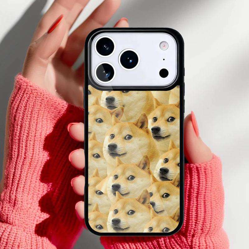 Funny Shiba Inu Phone Case for iPhone 17 16 15 14 13 Pro Max Back Cover for 12 11 Pro Coque
