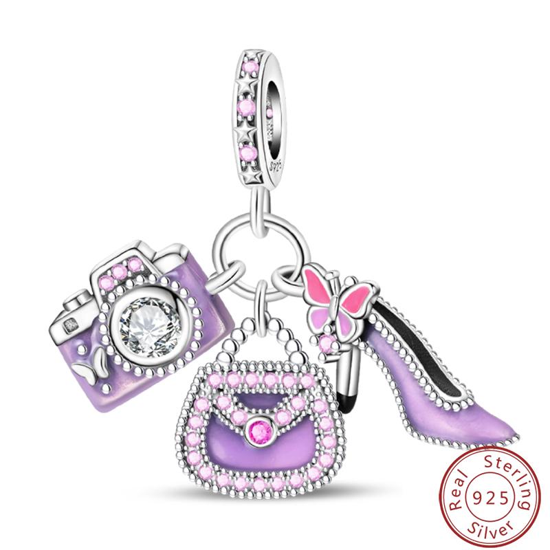 Sweet Copper Princess Dress Rabbit Koala Rainbow Horse Cat Charms Beads 3Mm Diy Fine Jewelry Gifts