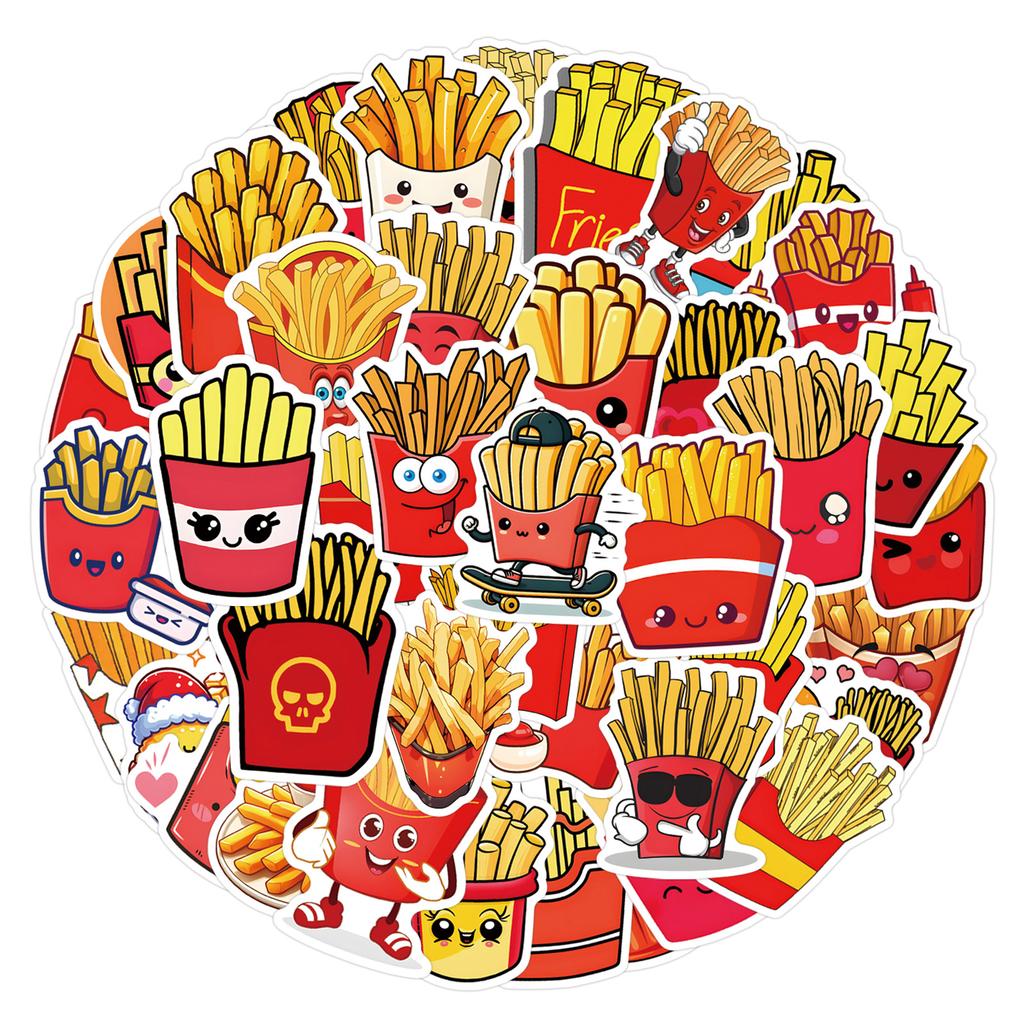 55 French Fries French Fries Graffiti Stickers Decorative Scooter Laptop DIY Stickers