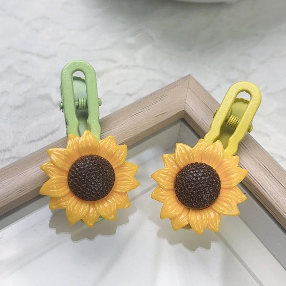 Fashion Sunflower Flower Hair Clips Sweet Headdress Hairpins Bangs Clip for Women Girls