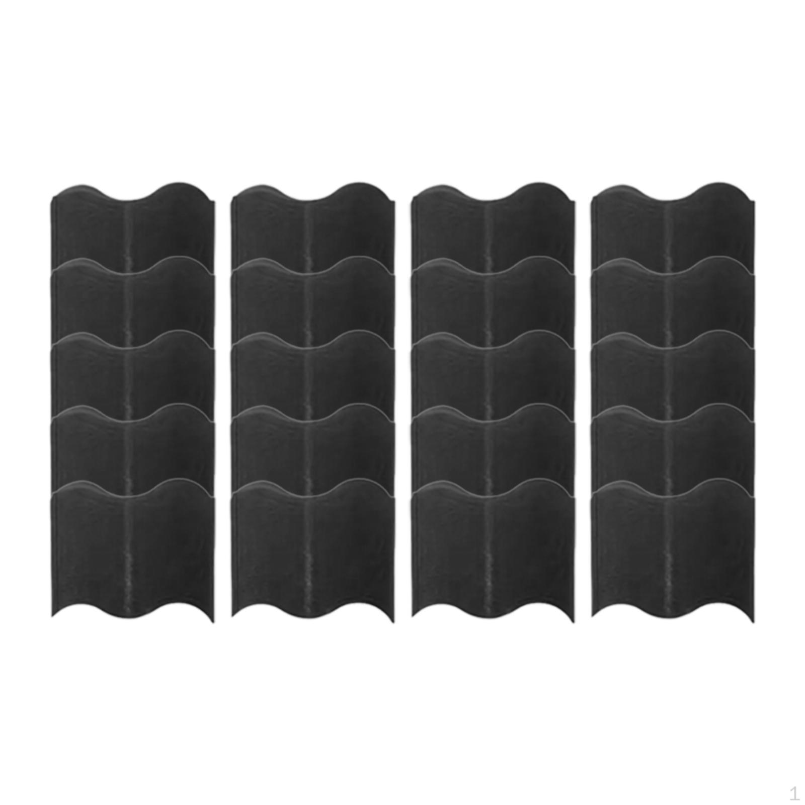 

20 Pieces DIY Landscaping Garden Border Driveway Lawn Plant Protection Fence Flower Bed чорний