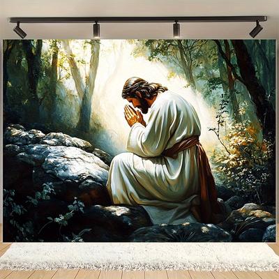 2D Flat Surface, 1 Piece of Classic Prayer Scene Background Board, Suitable for Garden Parties and Outdoor Holidays
