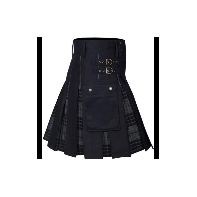Codzienna krótka spódnica w kratę z tkaniny lnianej w stylu street fashion Prezent