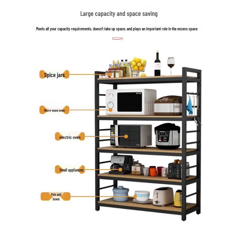 Movable Multi-Layer Kitchen Storage Rack
