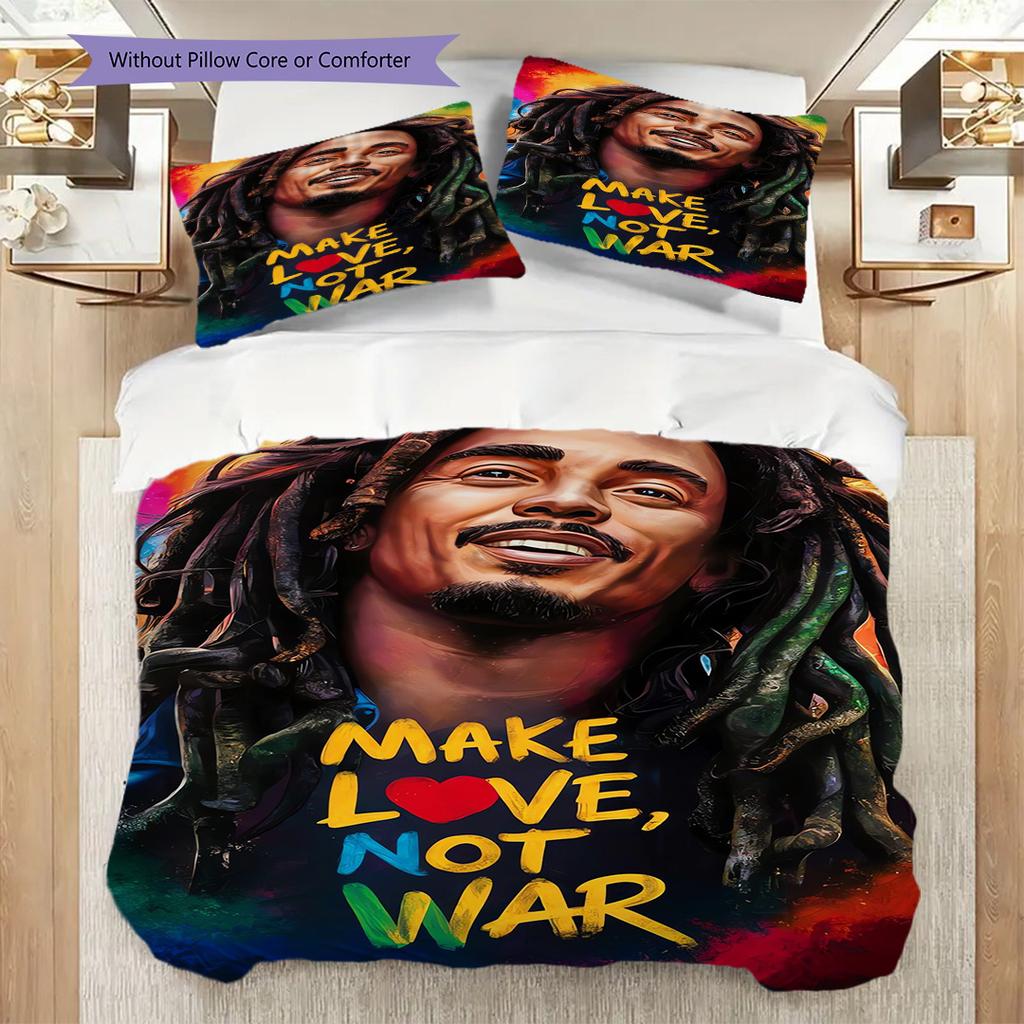 Harmony Peace Bedding (1 * duvet cover + 2 * pillowcase, without core) 2D Flat Bedding set Duvet cover and pillowcase Christmas birthday gift