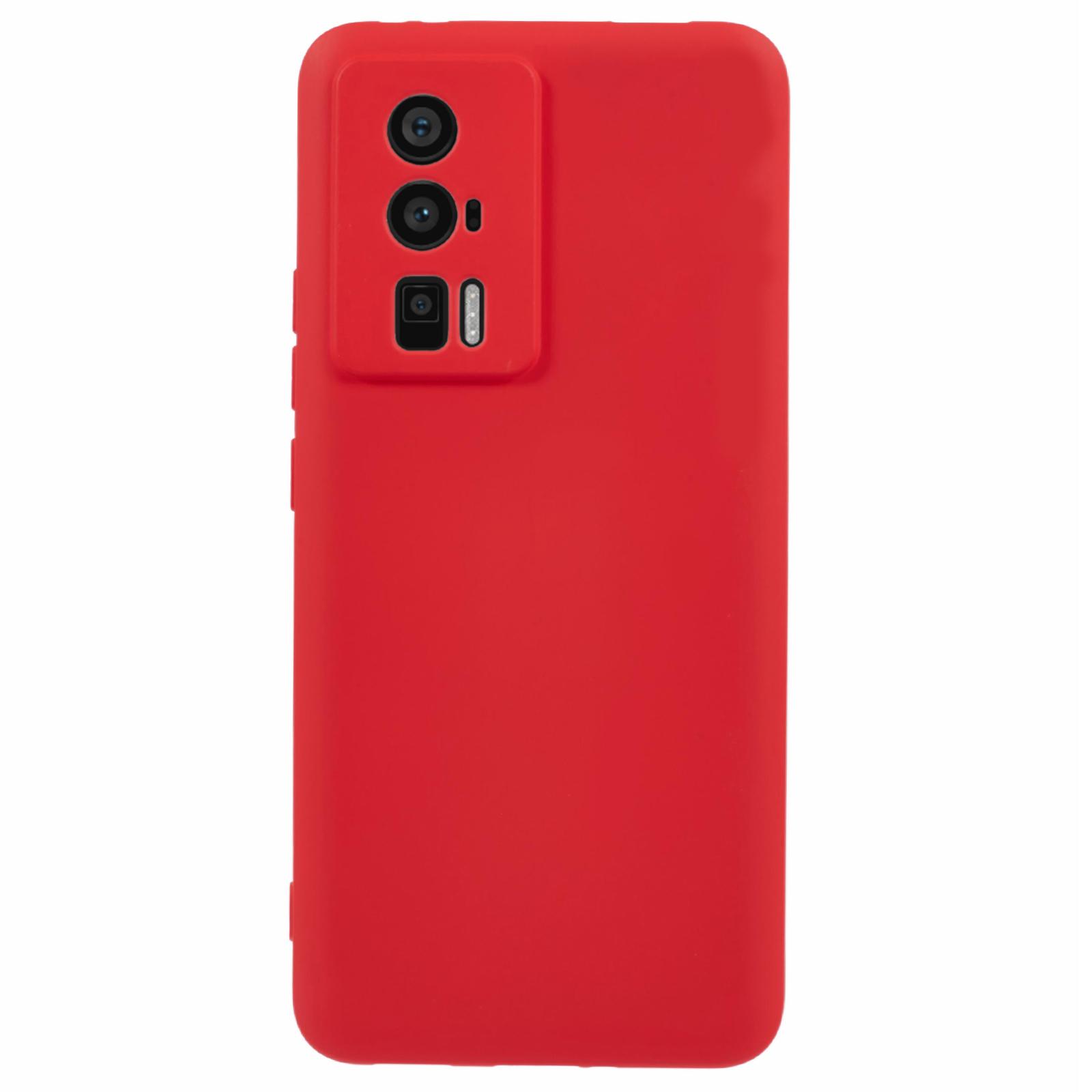 

For Xiaomi Poco F5 Pro 5G/Redmi K60 5G/K60 Pro 5G TPU Case Arc Edge 2.0mm Soft Touch Phone Cover Red