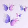50Pcs Double Layer Butterfly Appliques Translucent Clothes Sewing Patch  Garment Design Materials