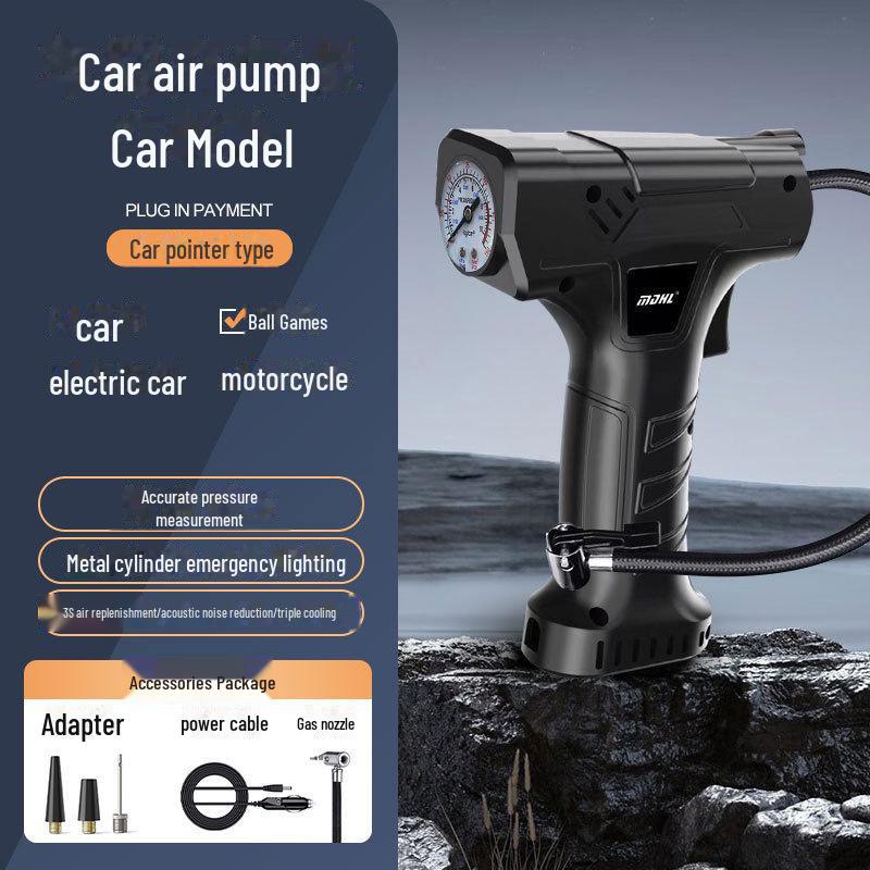 

Портативный электрический мини-насос для подкачки шин двойного назначения