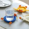 Finished Crochet Animal Coaster Heat Resistant Water Cup Mat Cute Knitted Cup Mat  Home Decor