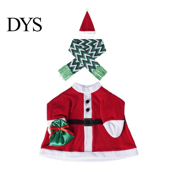 Weather Resistant Polyester Costume 1 Set Christmas Porch Goose Outfit, Festive Dress with Hat, Winter Garden Statue Clothes Fall Holiday for 23 Inch