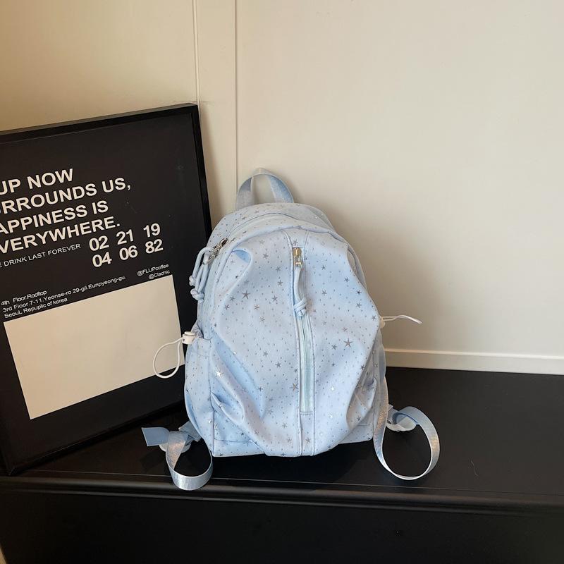 2026 New Trendy Versatile Backpack, Fashionable and Stylish, Large Capacity Travel Bag, Student Canvas Cute Star Backpack