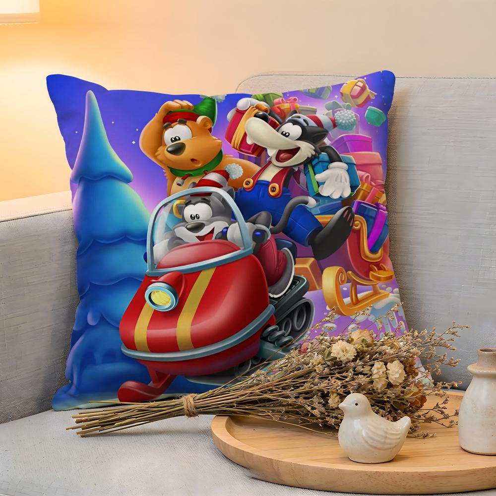 Cushion Cover Linen SkinFriendly Soft Decorative Case For Sofa Home Decor Kwaii Anime Ttoon Bblast Pillow cover