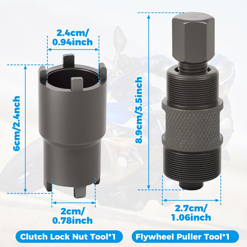 Clutch Lock Nut Tool Steel Flywheel Puller Tool Tight Fitting Clutch Lock Nut Wrench Efficient Convenient Flywheel Extractor