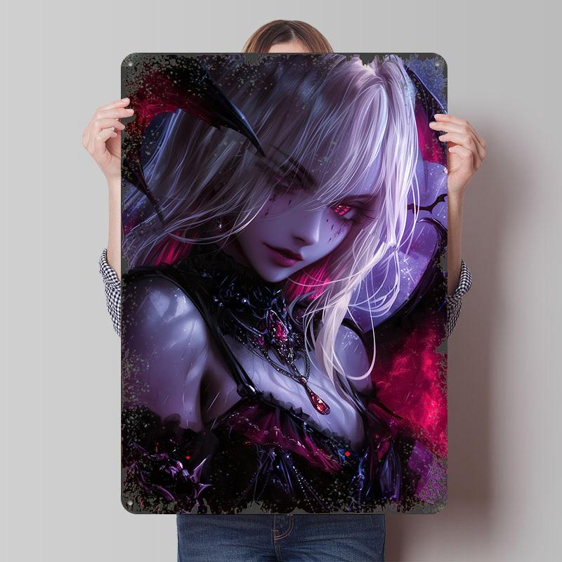 

The Vampire Queen Lady Metal Poster Customized Wall Art Retro Vintage Tinplate Signs for Office Decoration Room Home Decorations 7.9x11.8In(20x30cm)