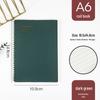 Morandi Coil Notebook with Frosted PP Cover and Horizontal Line Grid for Students