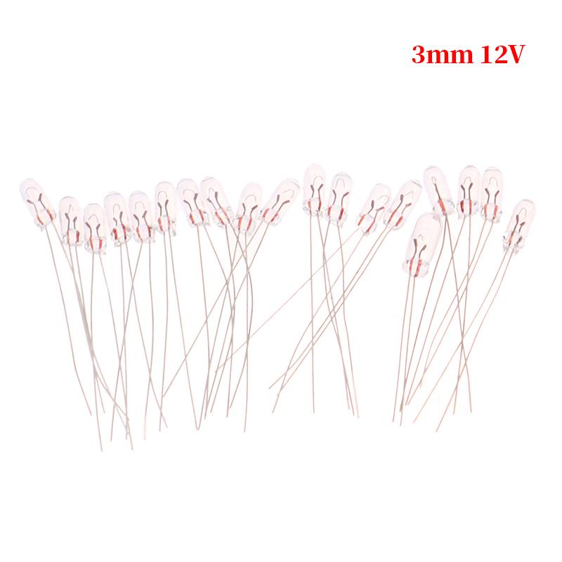 

20 шт миниатюрные 3/4 мм 6 В 12 В лампа накаливания Эдисона с рисом