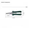 1PC 190mm Straight Head Pruning Shears Stainless Steel Non Slip Handle Garden Scissors for Bonsai Household Use