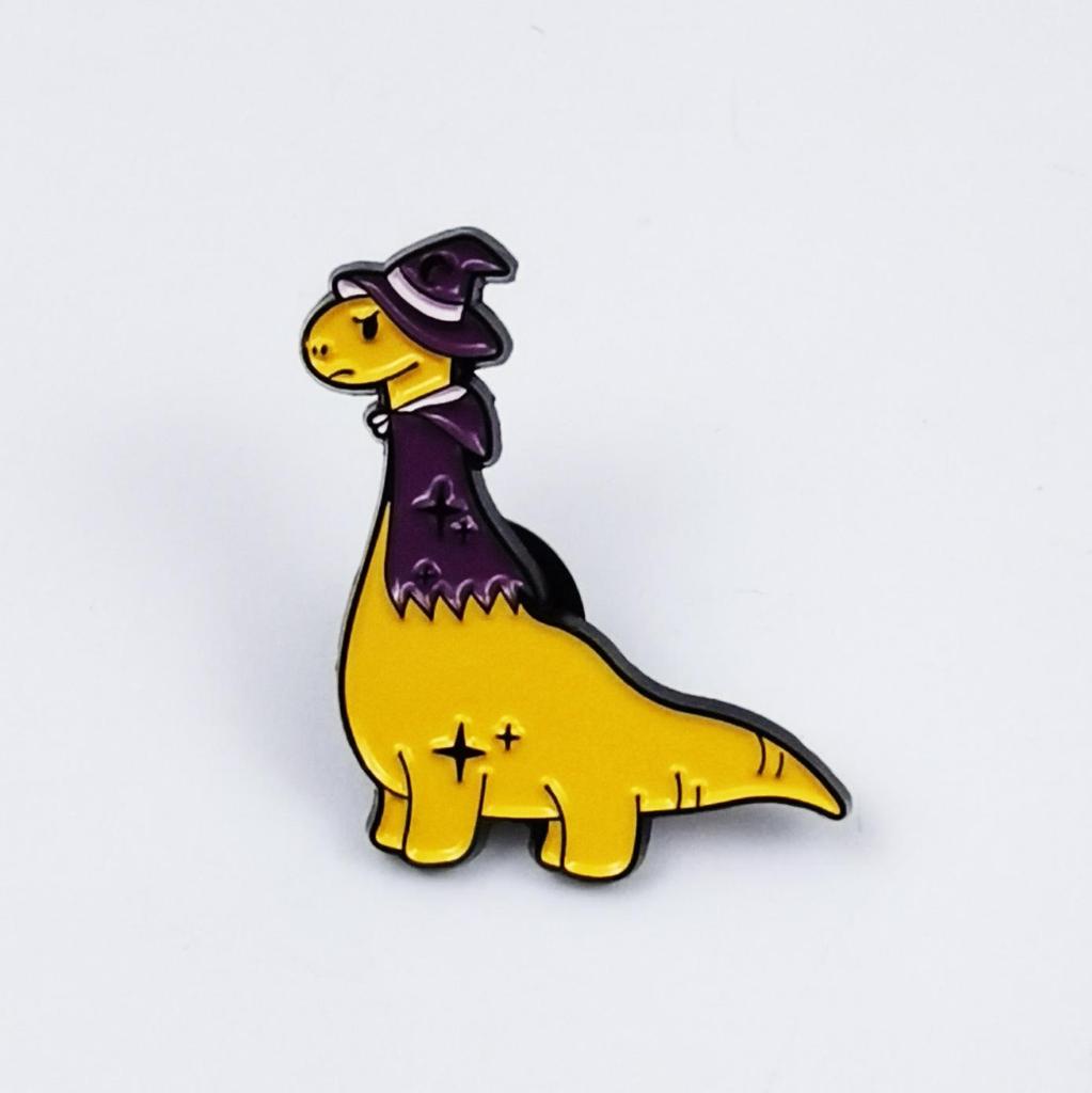 Dinosaurier Cartoon Brosche: Kreativer Legierungs-Anstecker mit Tropföl für Kinderrucksäcke