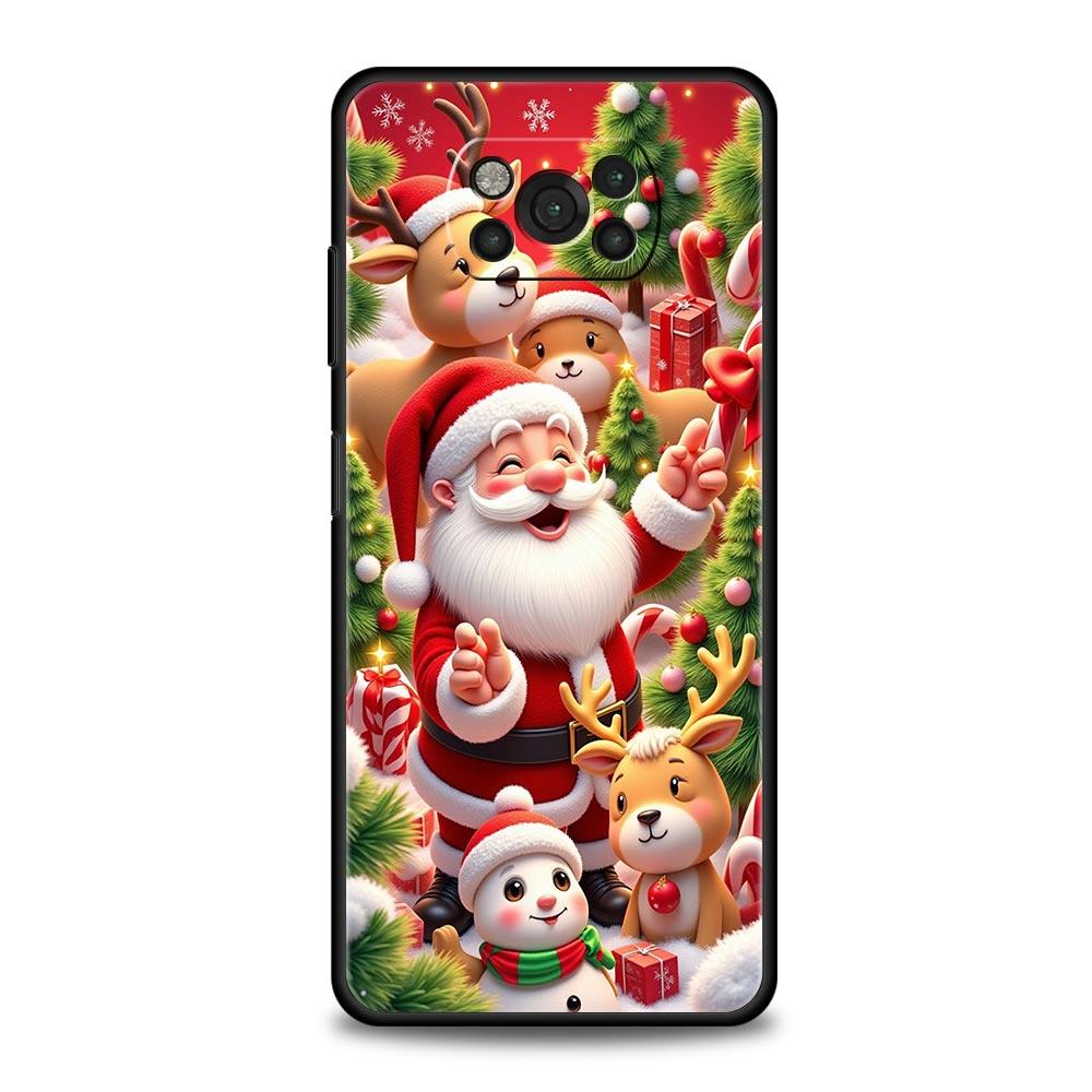 

New Year Christmas Phone Case for Xiaomi Poco F7 F6 F5 F4 F3 X6 X5 X4 X3 NFC F7 Ultra M4 C51 C55 GT 5G Soft TPU Cover Fundas Bag Xiaomi Poco F5