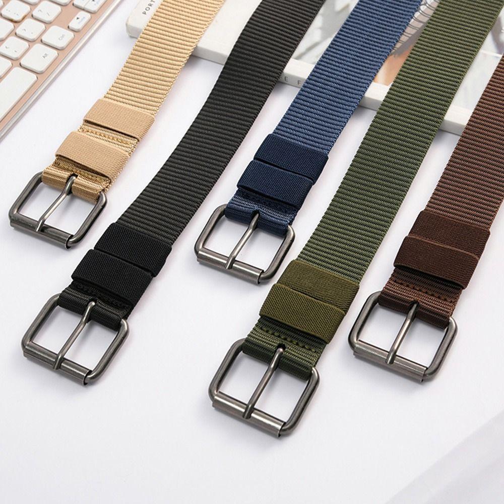 Cowboy-Hosen-Gewebe-Taillenband, Damen-Kleidergurt, Dornschließe, Bund, Nylon-Leinwand, geflochtener Gürtel