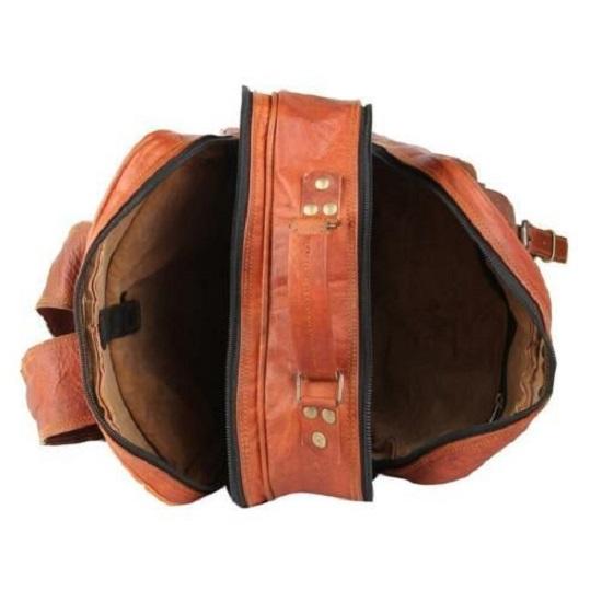 Leather Backpack Bag Rucksack Messenger Laptop Satchel Genuine Vintage Suitcase
