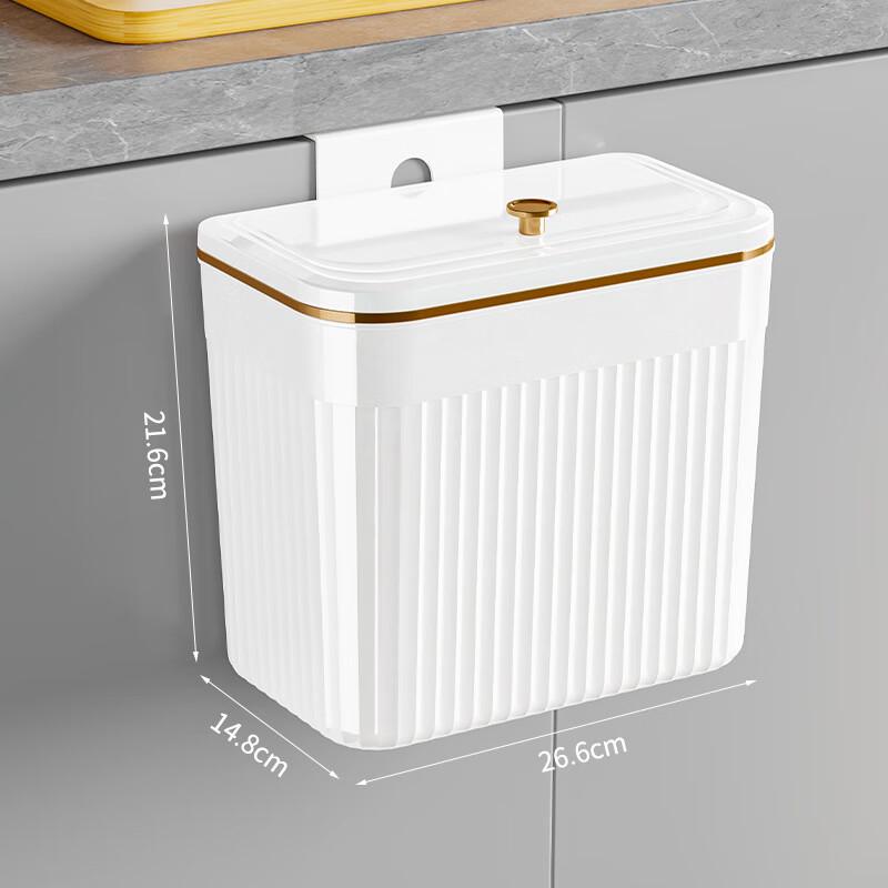 Kappabear Wall-Mounted Flip-Top Trash Can