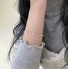 S925 Sterling Silver Tassel Round Bead Pearl Bracelet - Women's Japanese & Korean Niche Fashion Jewelry