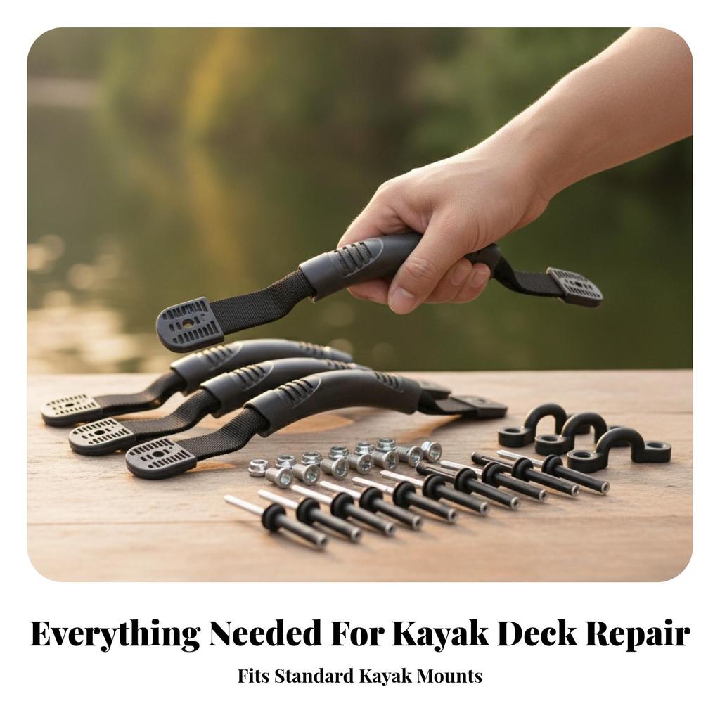4 Pieces Kayak Handle Universal Fit Replacement Kit Ergonomic