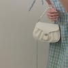 Sac à bandoulière en chaîne de perles pour femme Design de niche Plissé Doux Sac à main Sac bandoulière Clutch de soirée Socialite