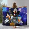 Cartoon Mickey Minnie Mouse Donald Duck Flannel Blanket,Ultra Soft Warm Plush Throw for Home Bedroom Bed Sofa Cover Office gift