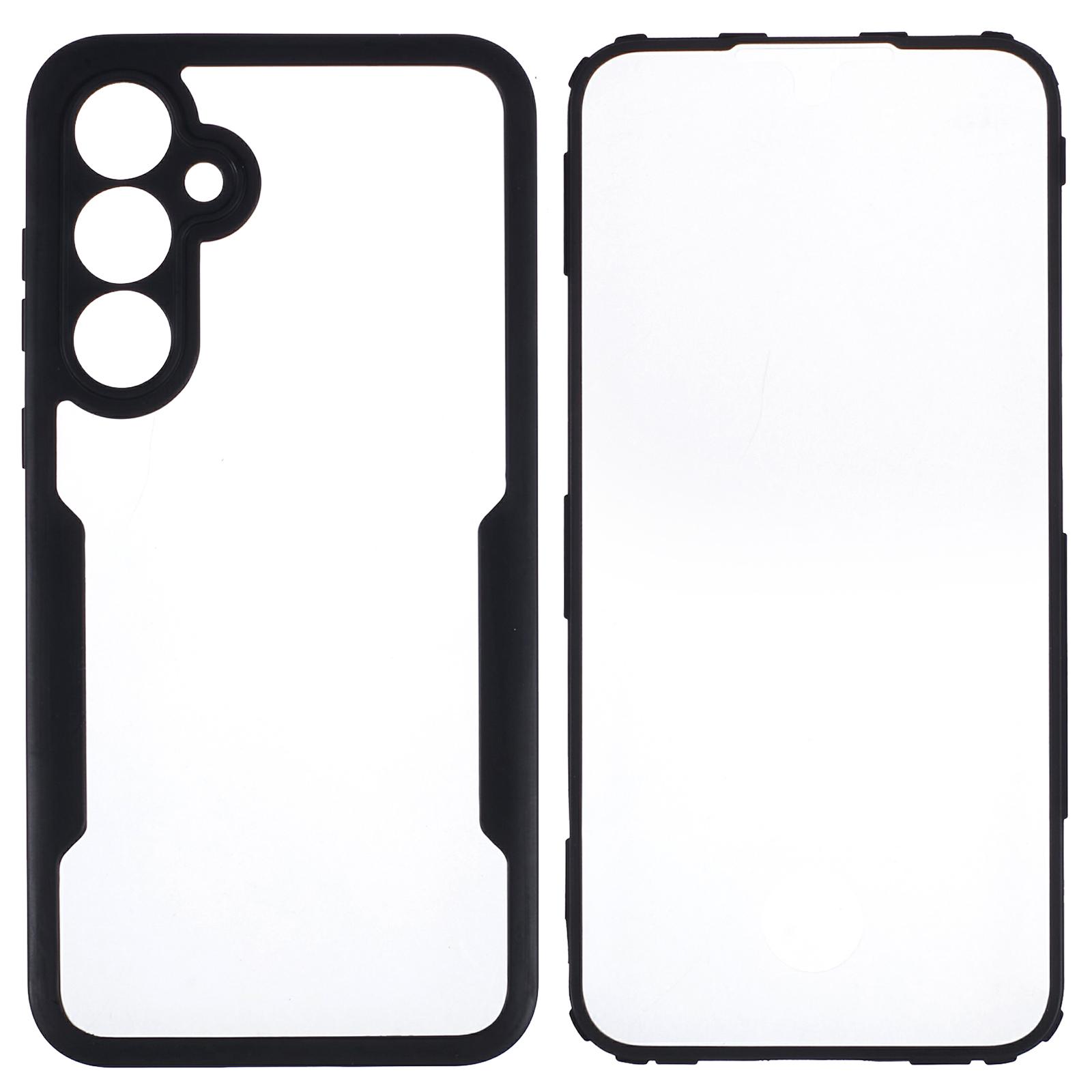 

For Samsung Galaxy A55 5G Clear Case Acrylic+TPU Anti-drop Phone Cover with PET Screen Protector A