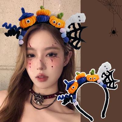 DIY Halloween Haarreifen Bastelset, Spinnen- & Kürbis-Twist-Sticks Bastelbedarf für Party Kopfschmuck