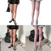 Women Thin Candy Colored Stockings Small Dots Print Sexy Sheer Pantyhose Tights