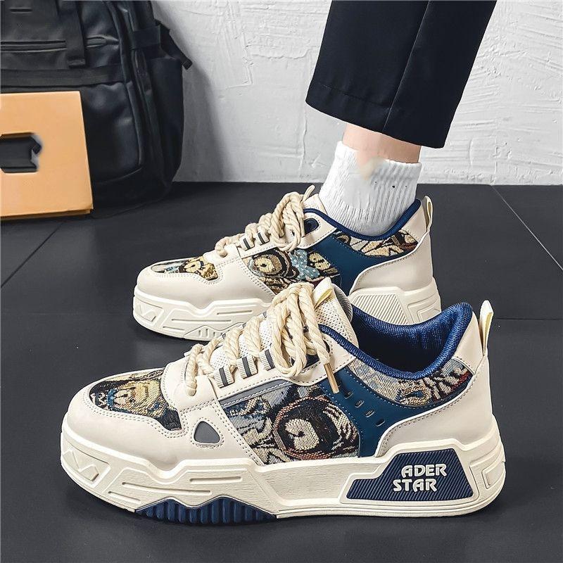 

Мужская обувь Летняя дышащая 100% повседневная дизайнерская обувь Sense Niche Board Shoes Молодежная спортивная обувь с толстой подошвой Increase Canvas Tide Shoes 39