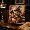 Pumpkin Wall Art Ghost Faux Pearl Kit, Halloween Painting DIY Autumn Home Decor 3D Spooky Skull Craft Kit for Adults Beginners, Fall Handmade