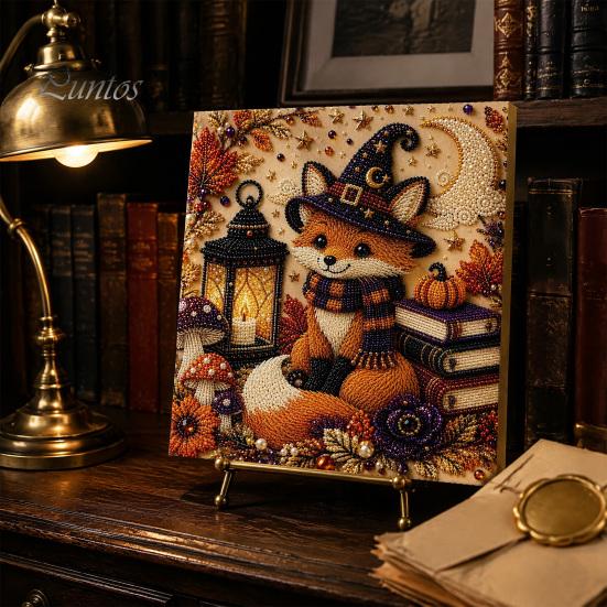 Pumpkin Wall Art Ghost Faux Pearl Kit, Halloween Painting DIY Autumn Home Decor 3D Spooky Skull Craft Kit for Adults Beginners, Fall Handmade