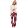 2024 Elch-Druck Eltern-Kind Weihnachts-Pyjamas - Europäisch/Amerikanischer Stil, Langärmeliges Set