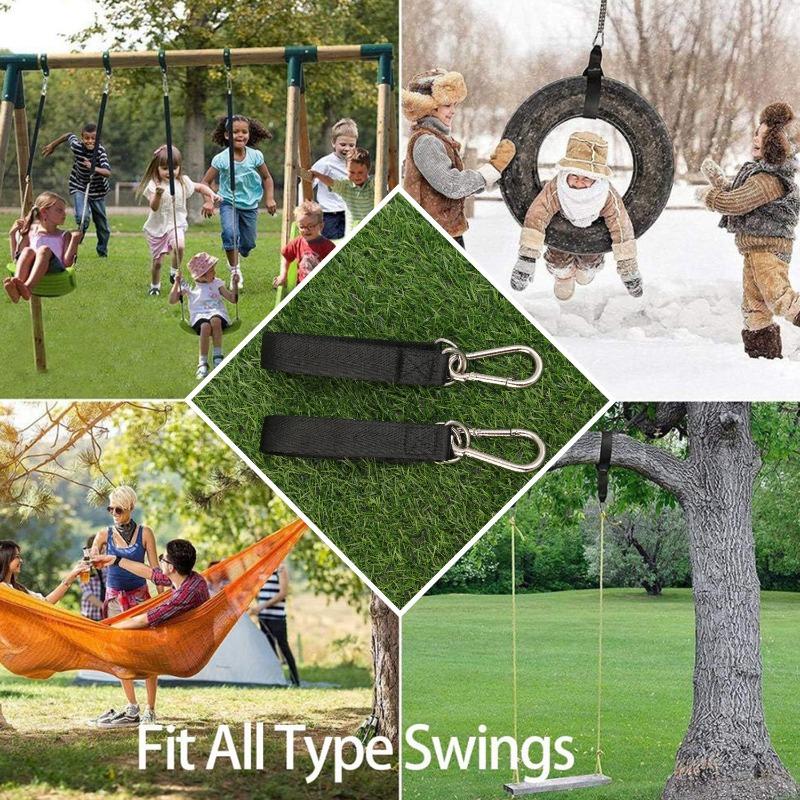 Schwingaufhänger Hängematte Baumgurt Strapazierfähiges Aufhängeset mit Karabiner für Sandsack Boxsack Outdoor Fitnessstudio Fitness Aufhängung