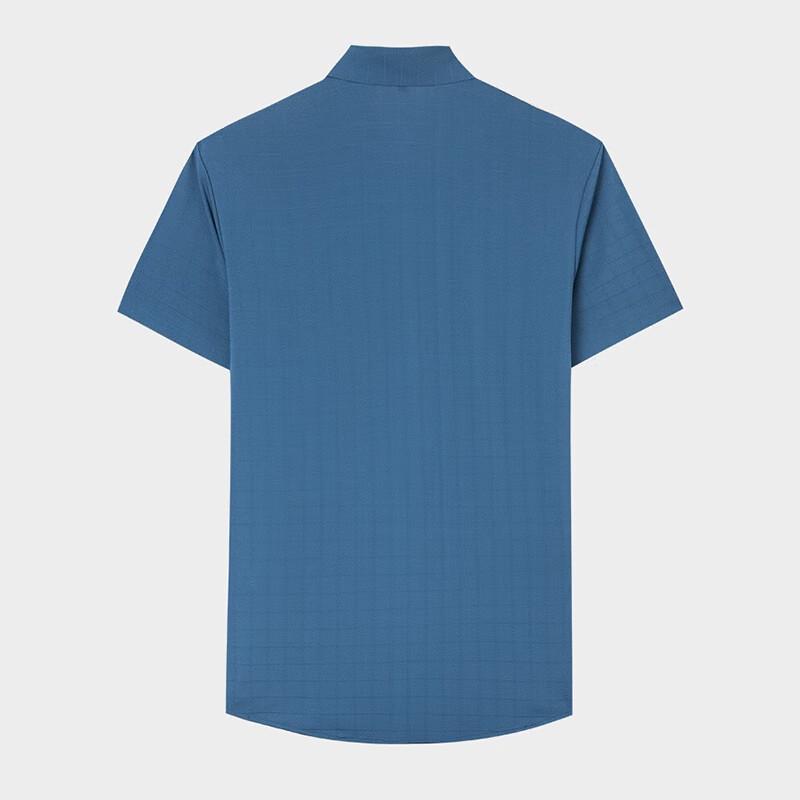 TRIES Men's Summer Short Sleeve Business Casual Shirt