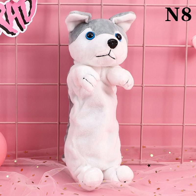 

Канцелярские принадлежности пенал мультфильм плюшевые милые собаки пенал животное ручка сумка школьные принадлежности для детей студенты карандаши сумка