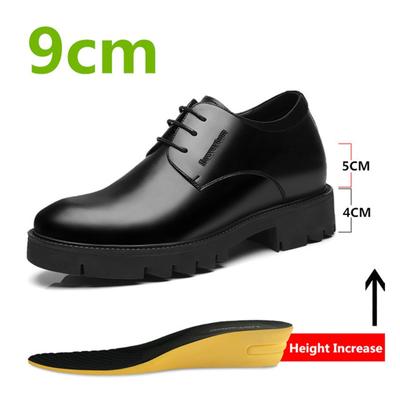 Men Hollow Summer / Winter Platform High Heel 4/7/9 CM Height Growth Formal Men Derby Leather Shoe Man Dress Shoes Elevator