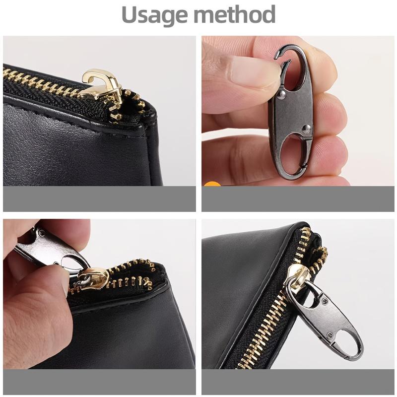 1pcs Anti-theft Zipper Clips - Secure Locking Zipper Head Replacement Multi-Purpose Hook Double Opening Universal Connector