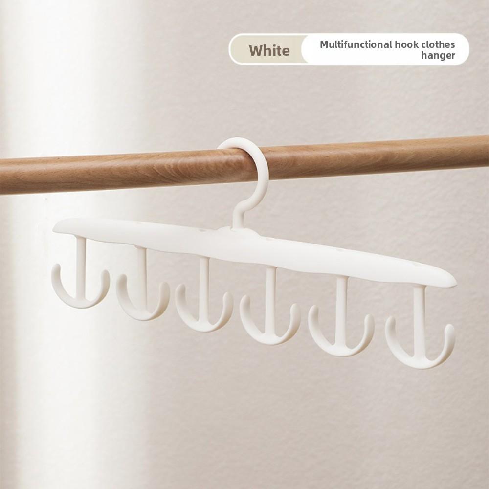 

Вращающаяся вешалка с 12 крючками, экономящая место - Идеально подходит для галстуков, нижнего белья, маек и юбок | Портативный органайзер, подходящий для общежитий и домашнего хранения. белый