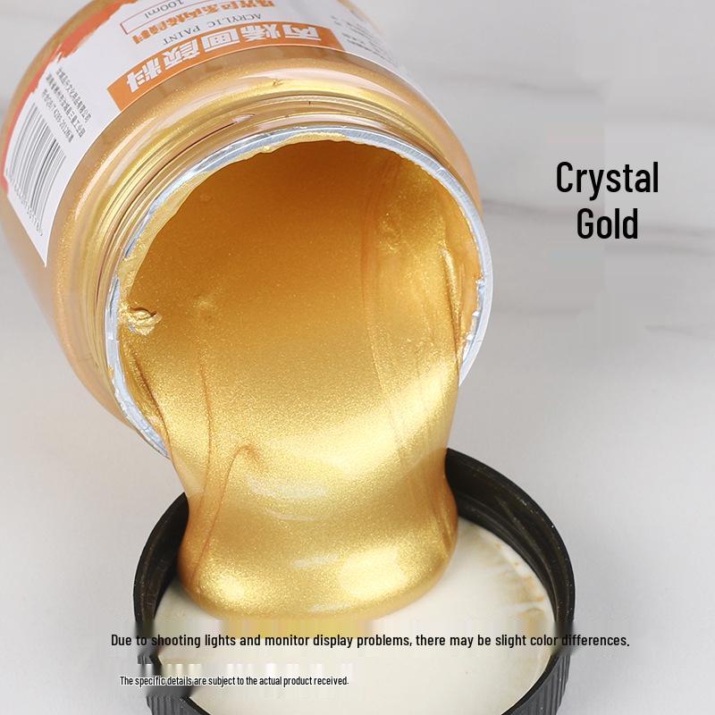 300ml Metallic Perlmutt Gold & Silber Acrylfarbe für Wand- und Handbemalung