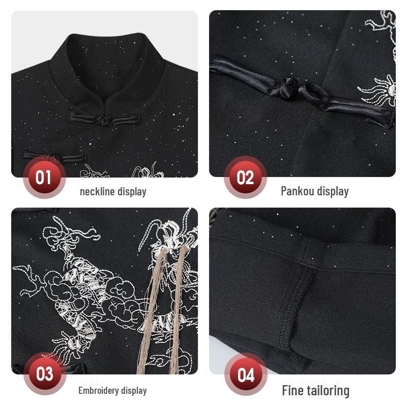 Jungen Tang Anzug Hanfu Set: Retro-Outfit im chinesischen Stil für Aufführungen, Dichterlesungen und besondere Anlässe